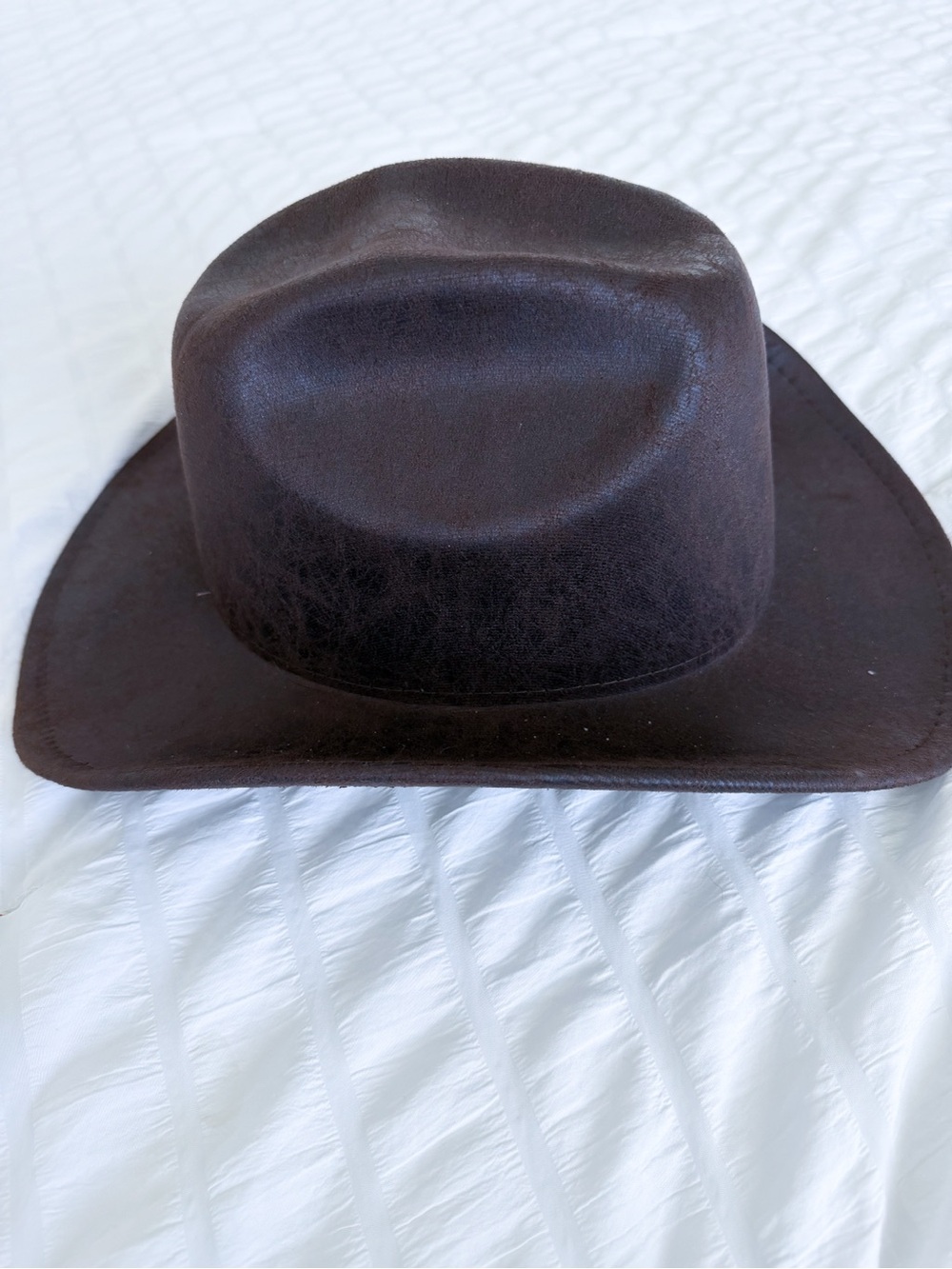 Classic Dark Brown Felt Cowboy Hat - Picture 3 of 3